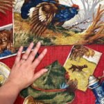 Fabric Ref 2024 - Bird Vintage Barkcloth Cotton
