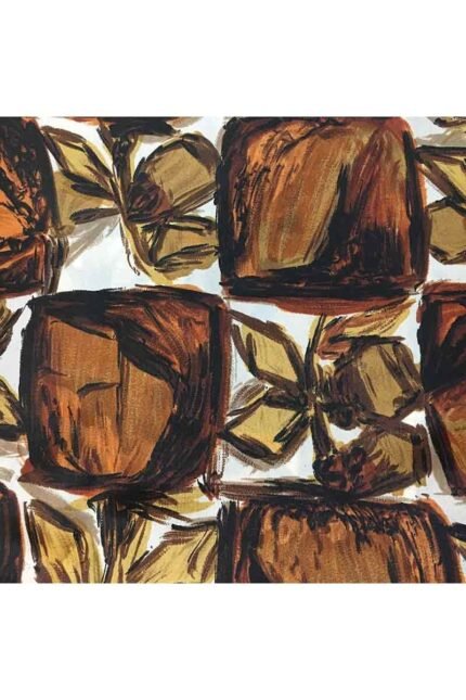Fabric Ref 261 - Abstract Floral Synthetic Mix