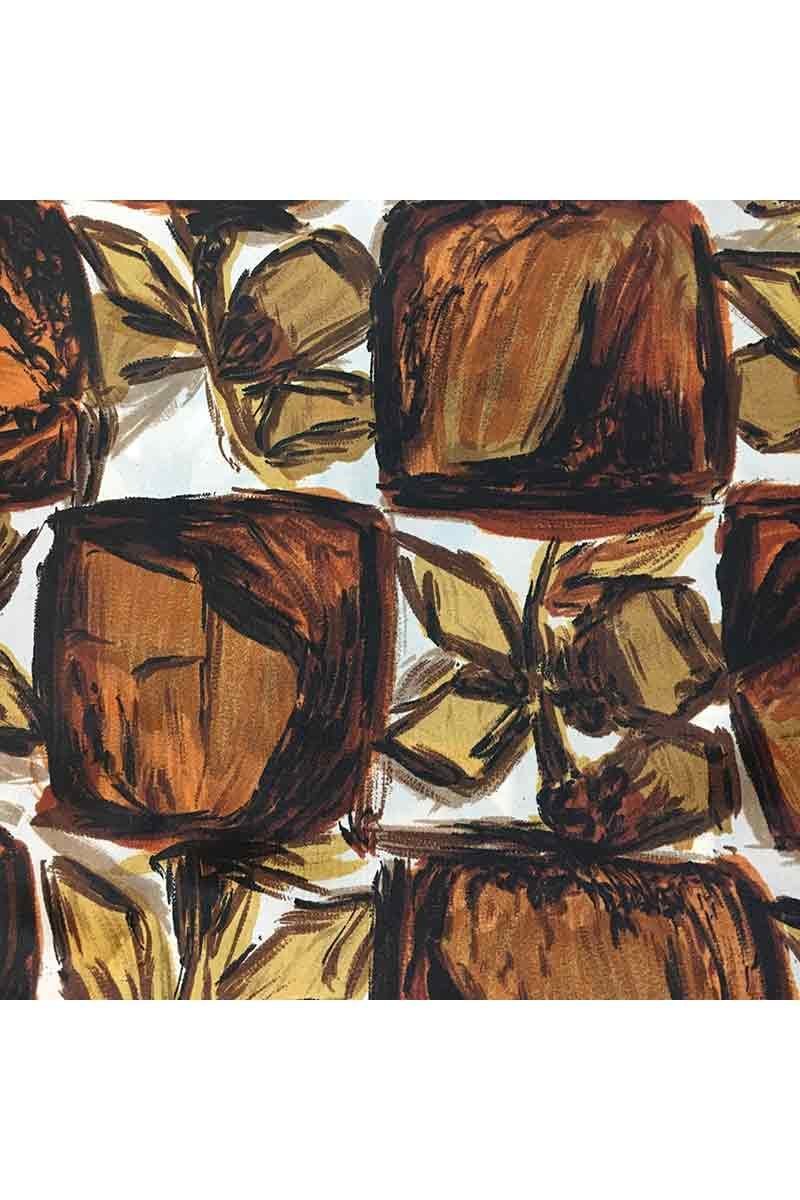 Fabric Ref 261 - Abstract Floral Synthetic Mix