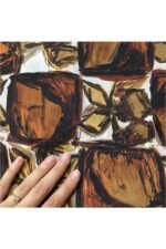 Fabric Ref 261 - Abstract Floral Synthetic Mix