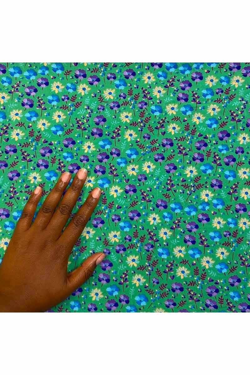 Fabric Ref 3141 - Floral Viscose Mix