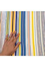 Fabric Ref 3871 - Stripe Crepe Viscose Mix