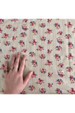 Fabric Ref 401 - Stripe floral Cotton