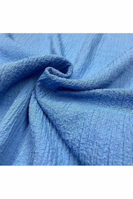 Fabric Ref 4293 - Blue Crepe Viscose Mix