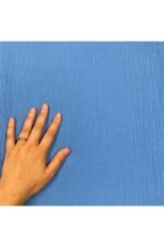 Fabric Ref 4293 - Blue Crepe Viscose Mix