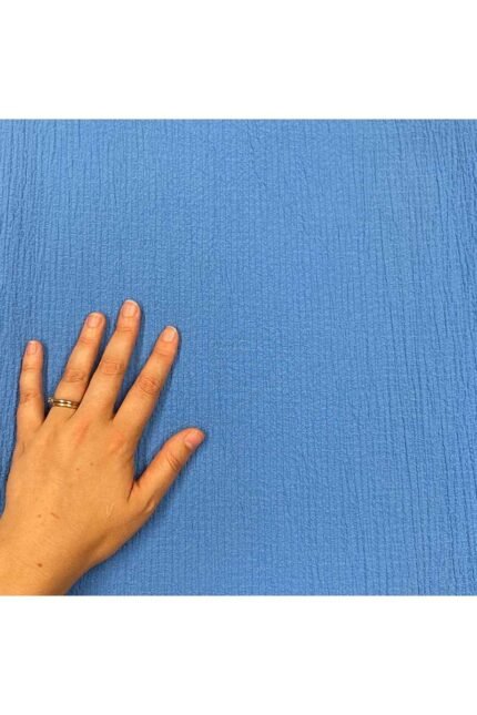 Fabric Ref 4293 - Blue Crepe Viscose Mix