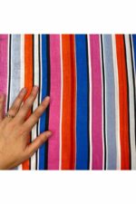 Fabric Ref 4301 - Stripe Satin Mix