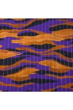 Fabric Ref 4403 - Abstract Viscose With Lamé Stripe