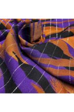 Fabric Ref 4403 - Abstract Viscose With Lamé Stripe