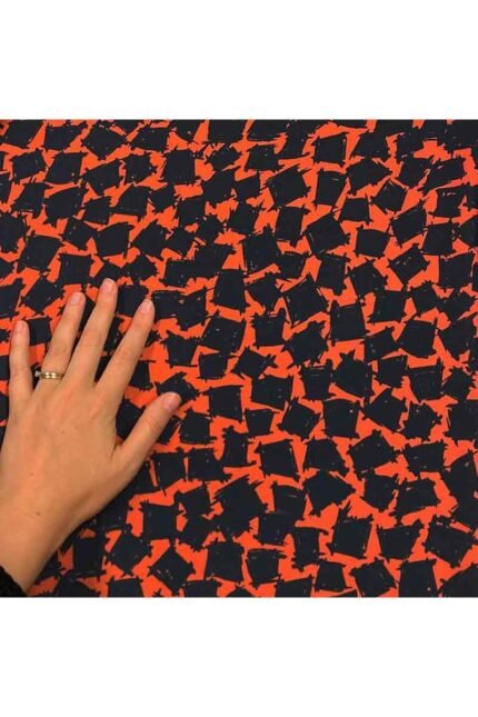 Fabric Ref 4415 - Geometric Viscose Mix