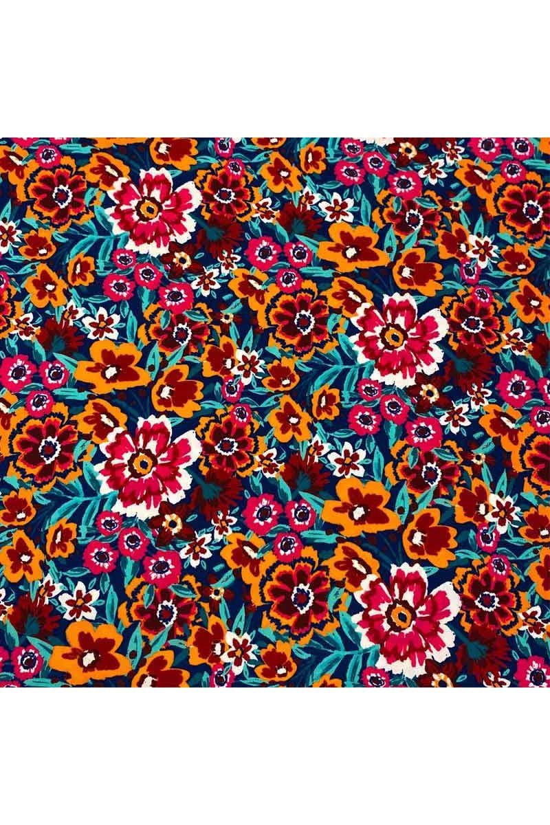 Fabric Ref 4473 - Floral Viscose Mix
