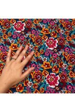Fabric Ref 4473 - Floral Viscose Mix