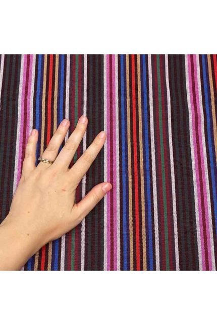 Fabric Ref 4498 - Stripe Cotton Mix