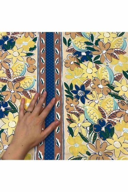 Fabric Ref 4546 – Paneled Floral Cotton