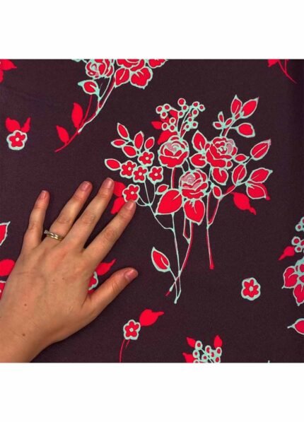 Fabric Ref 4674 - Floral Viscose Mix