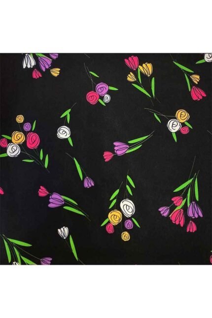 Fabric Ref 4837 - Floral Crepe Satin