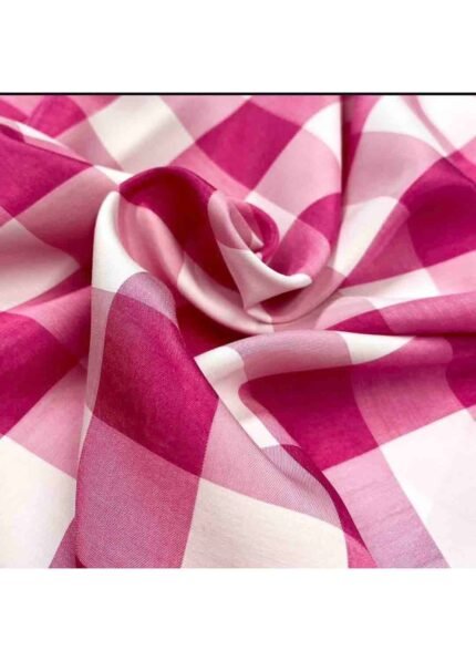 Fabric Ref 4841 - Check Crepe Satin