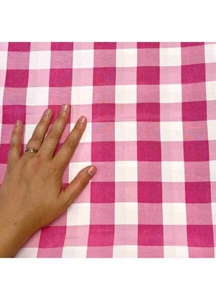 Fabric Ref 4841 - Check Crepe Satin