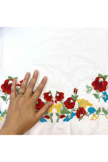 Fabric Ref 4871 - Embroidered Floral Cotton