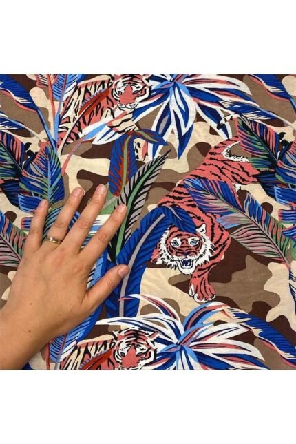 Fabric Ref 4921 - Tigers Viscose