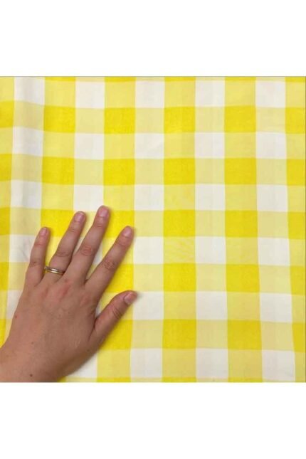 Fabric Ref 4939 - Check Crepe Satin