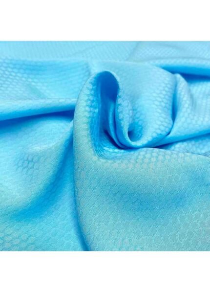 Fabric Ref 5100 - Blue Textured Crepe Viscose