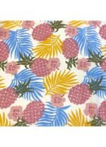 Fabric Ref 5322 - Pink Pineapple Viscose Mix