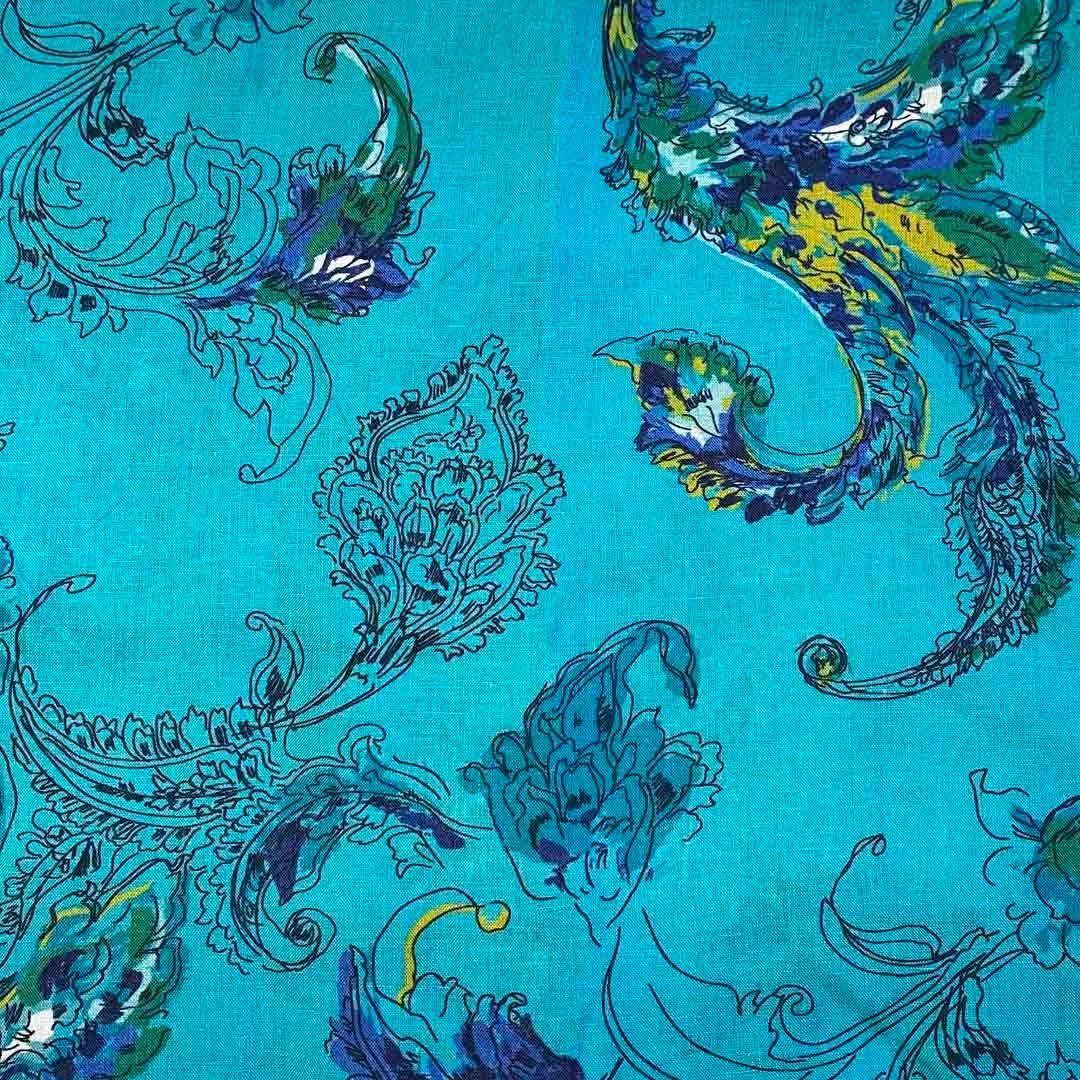 Fabric Ref 5386 - Floral Linen