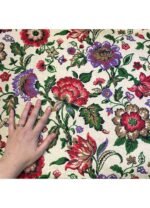 Fabric Ref 5394 - Floral Textured Cotton