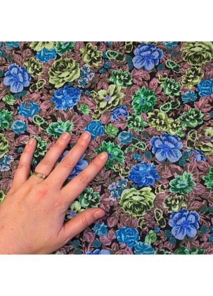 Fabric Ref 5412 - Floral Linen Viscose