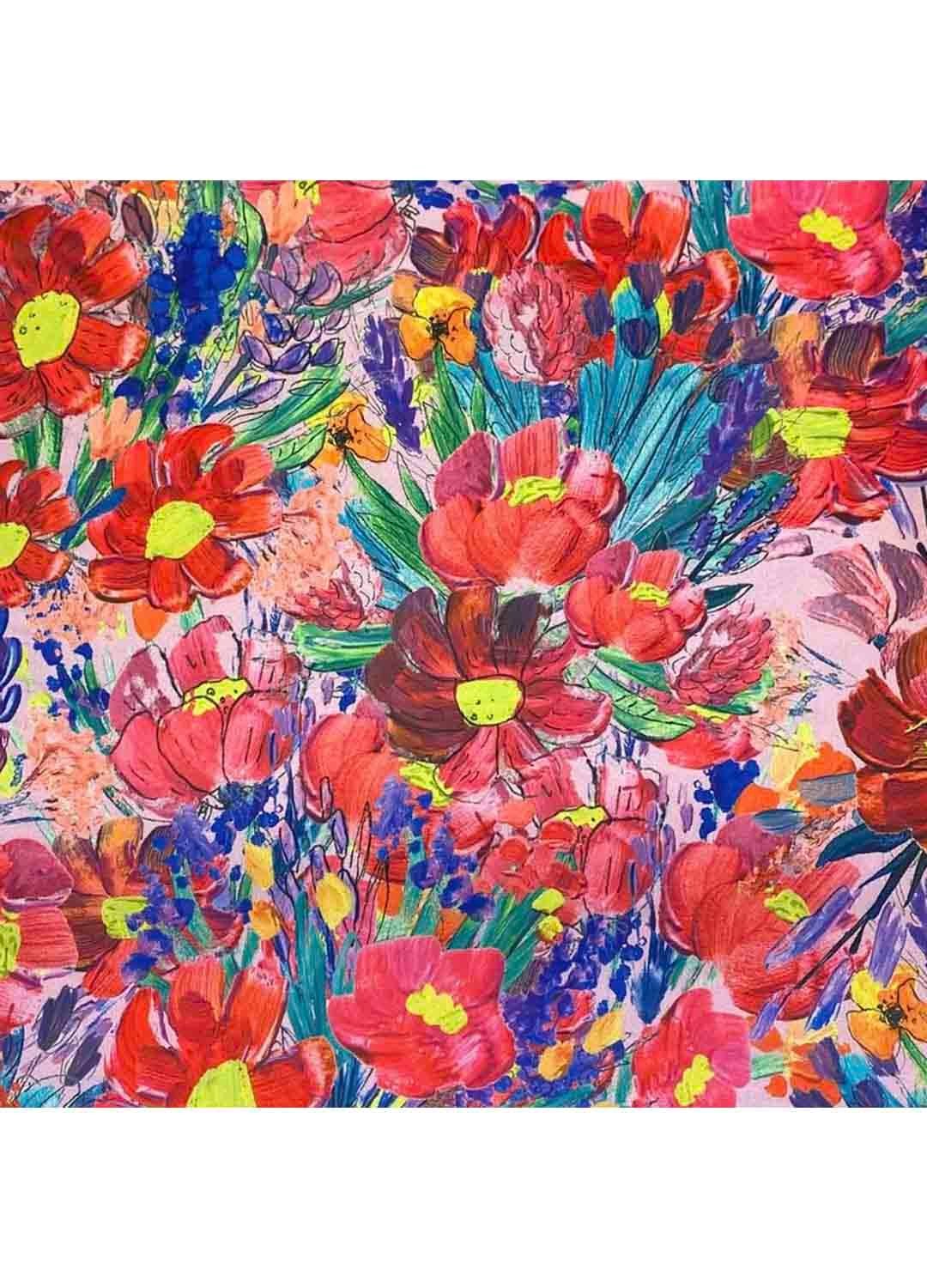 Fabric Ref 5414 - Floral Satin