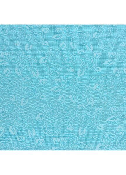 Fabric Ref 5514 - Blue Floral Cotton Brocade