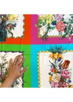 Fabric Ref 5524 - Panelled Floral Cotton