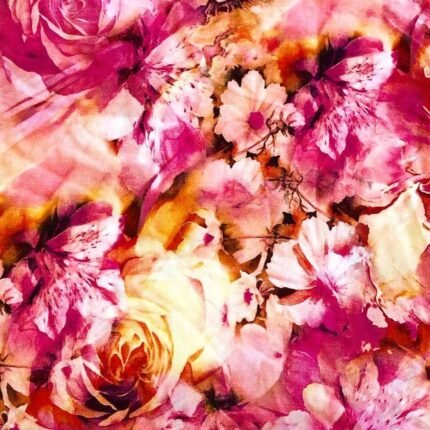 Fabric Ref 5663 - Floral Viscose