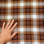 Fabric Ref 5724 - Check Viscose Mix with Lamé Stripe