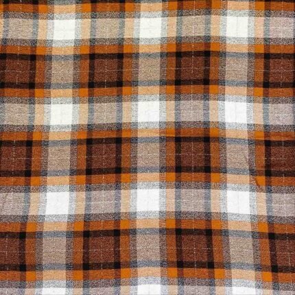 Fabric Ref 5724 - Check Viscose Mix with Lamé Stripe