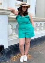 Bright Teal/Green Shorts Strap Jumpsuit - ref 202 - Resale item - Approx UK 14-16