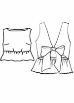 Design your own: Back-Bow Crop-top With Elastic Waist