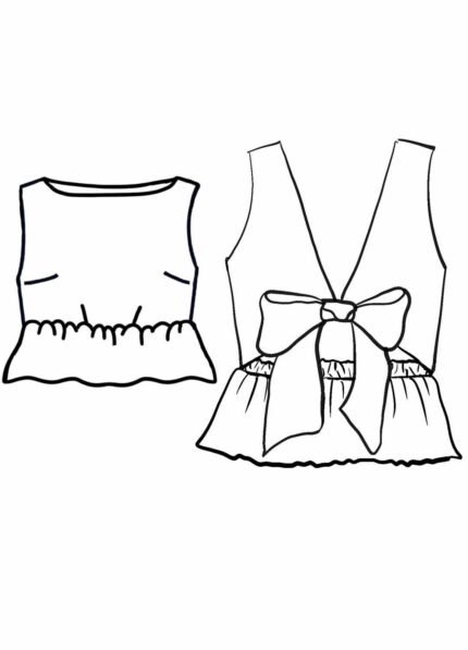 Design your own: Back-Bow Crop-top With Elastic Waist