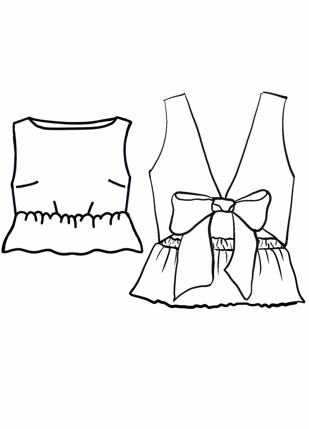 Design your own: Back-Bow Crop-top With Elastic Waist