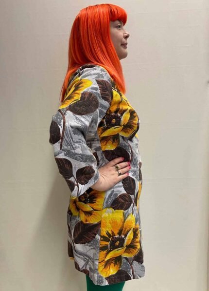 Yellow Flower Dress- ref 75 - Resale item - Approx 12-14