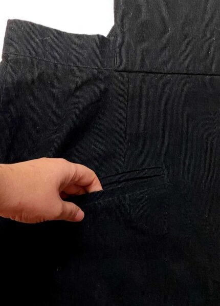 Black corduroy dungaree-mini - ref 241 - Resale item - approx UK 14-16