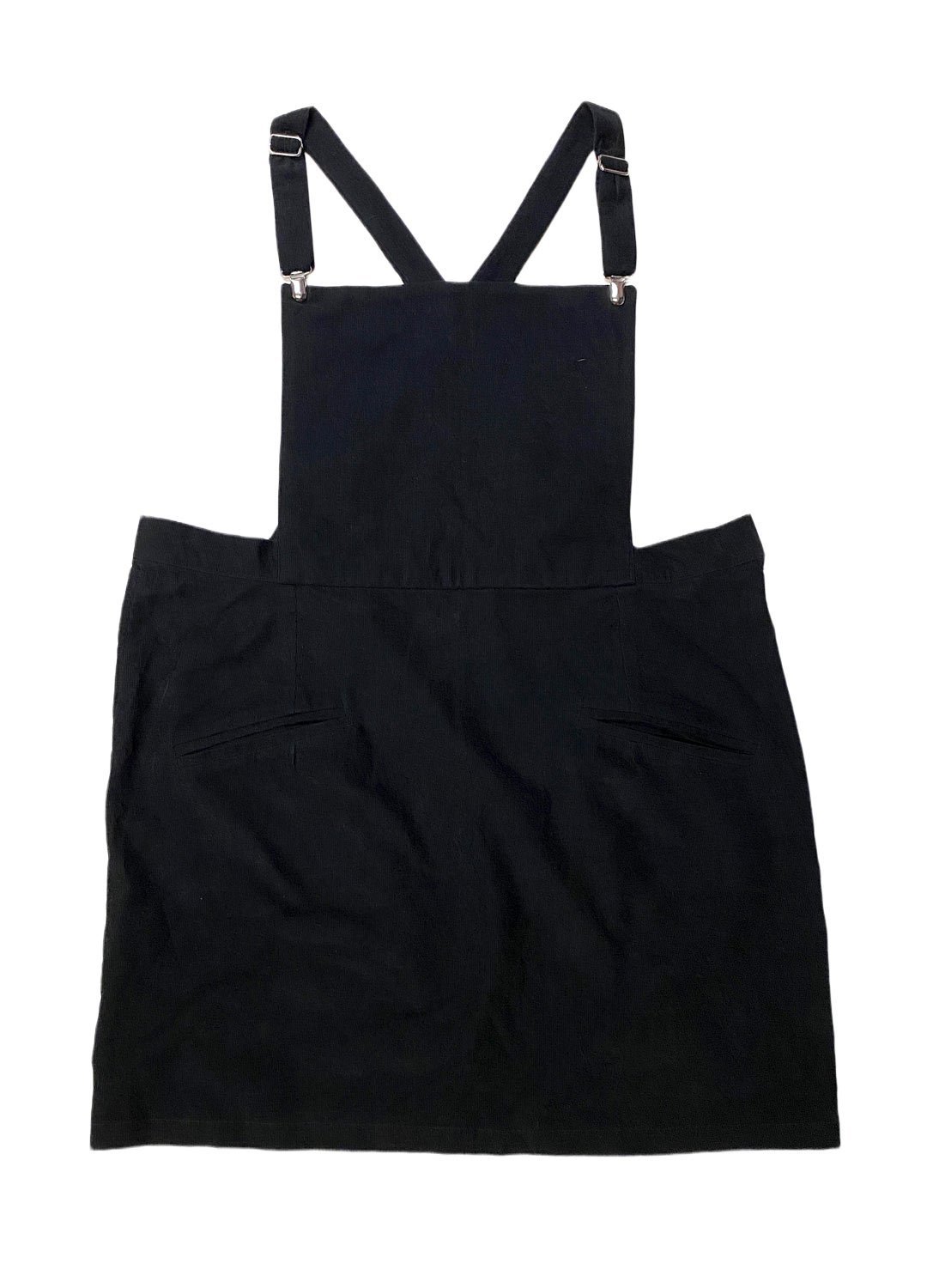 Black corduroy dungaree-mini - ref 241 - Resale item - approx UK 14-16 1 Black corduroy dungaree-mini - ref 241 - Resale item - approx UK 14-16