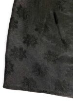 Black Floral Satin Tee - ref 237 - Resale item - Approx 6-8