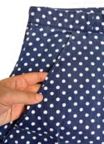 Blue spot textured cotton Culottes - ref 223 - Resale item - Approx 10-12