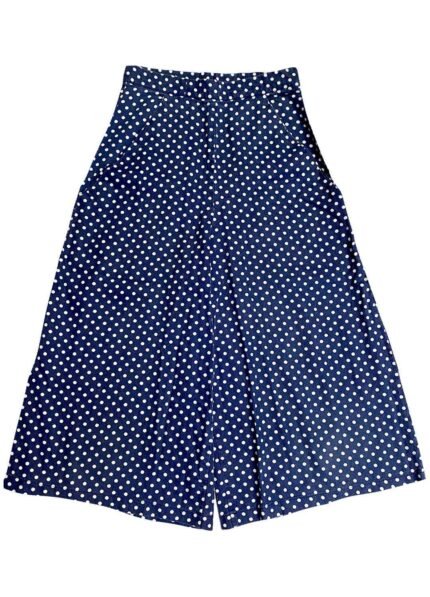 Blue spot textured cotton Culottes - ref 223 - Resale item - Approx 10-12