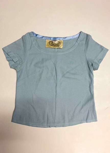 Blue Textured Tee - ref 95 - Resale item - Approx UK 6-8