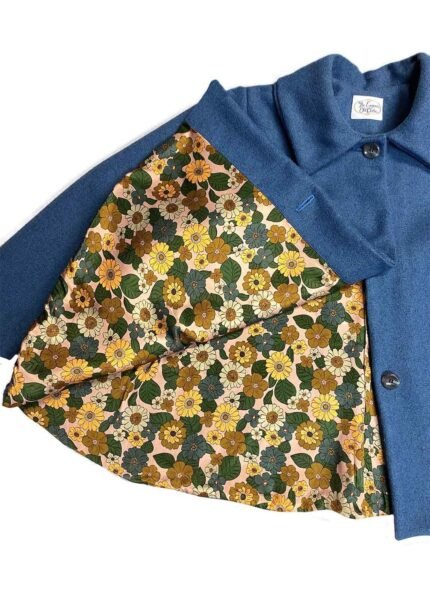 Blue trapeze coat - ref 206 - Resale item - Approx UK 14-16