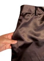 Brown satin wide leg trousers - ref 221 - Resale item - Approx UK 12-14