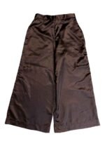 Brown satin wide leg trousers - ref 221 - Resale item - Approx UK 12-14